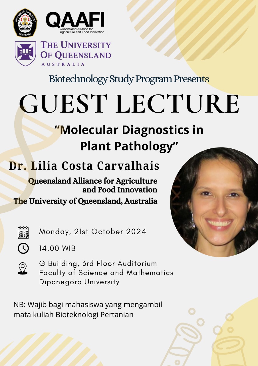 Guest Lecture: “Molecular Diagnostics in Plant Pathology”