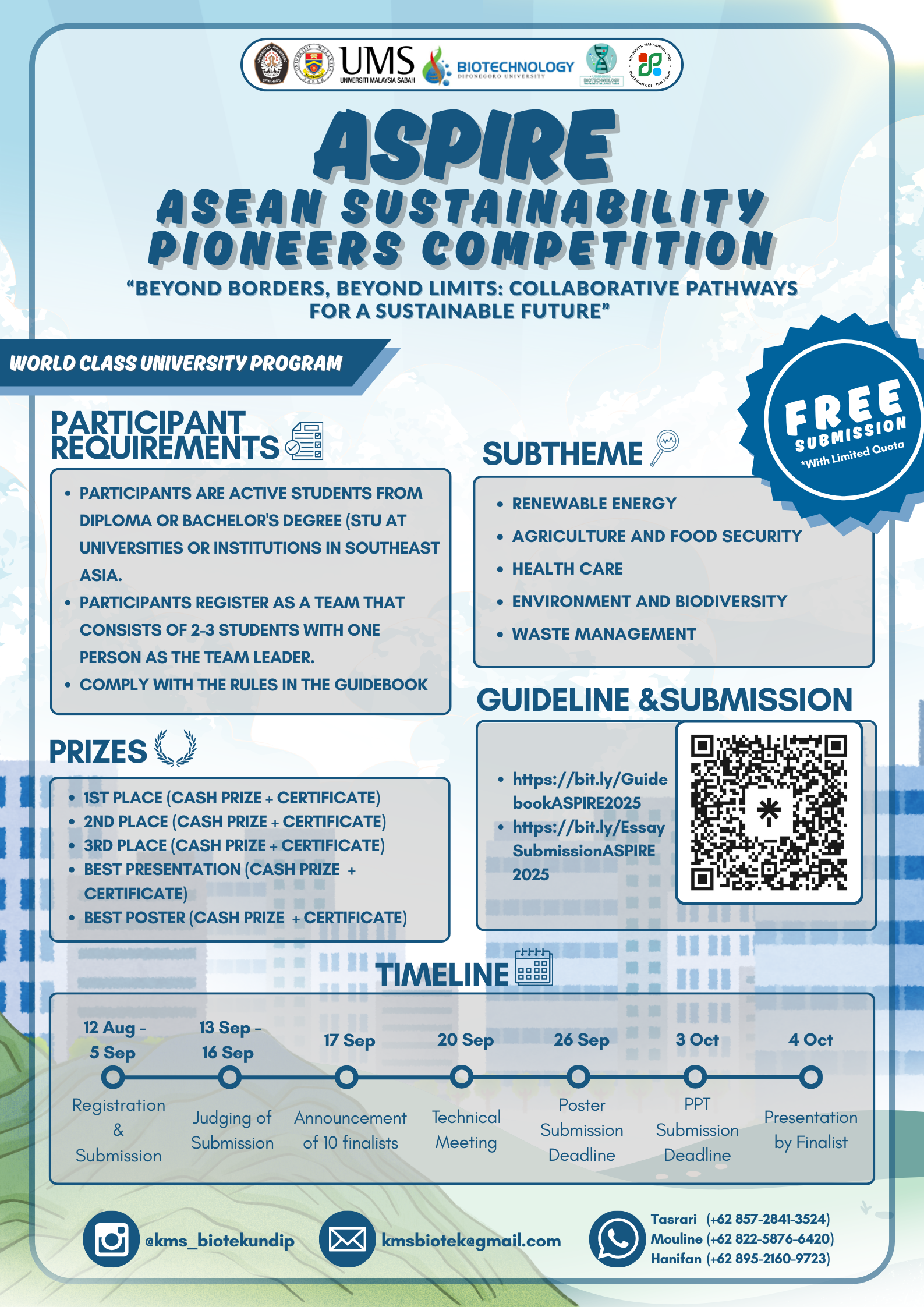 [CALL FOR ESSAY] ASPIRE 2025 – ASEAN Sustainability Pioneers Competition
