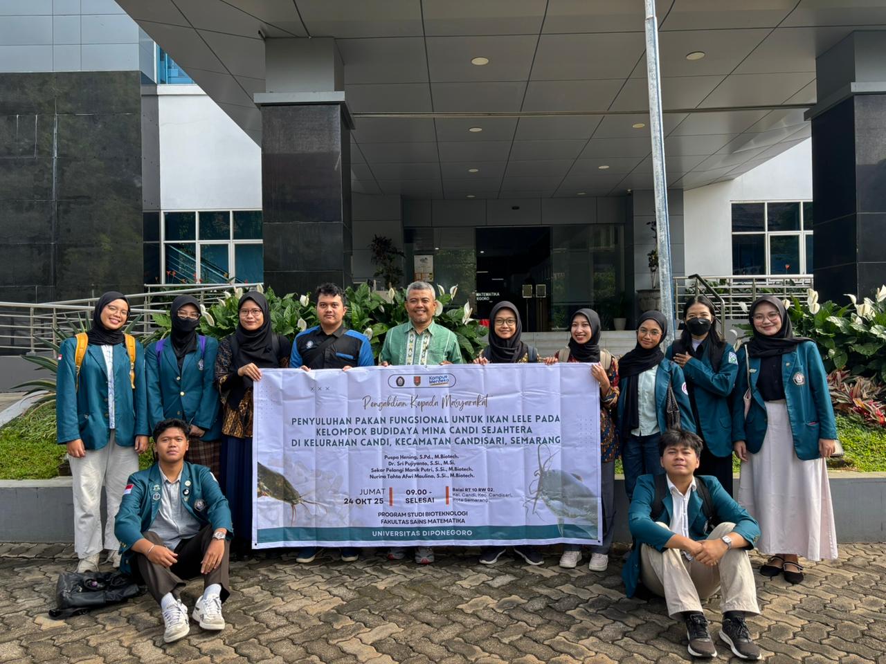 Tim Bioteknologi UNDIP Gelar Penyuluhan Pakan Fungsional untuk Pembudidaya Lele di Kelurahan Candi