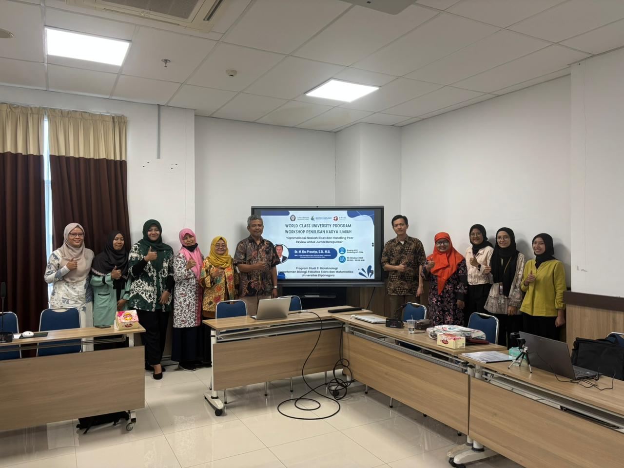 Workshop Penulisan Artikel Ilmiah WCU Postdoc Nasional: Penguatan Kompetensi Dosen Bioteknologi dalam Publikasi Bereputasi